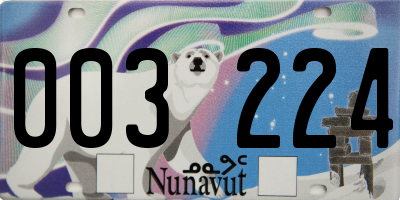 NU license plate 003224