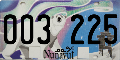 NU license plate 003225