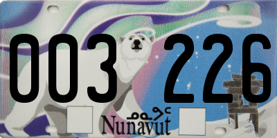 NU license plate 003226