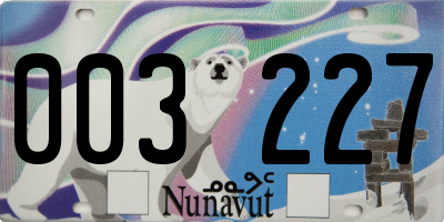 NU license plate 003227