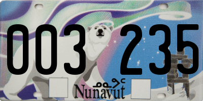 NU license plate 003235