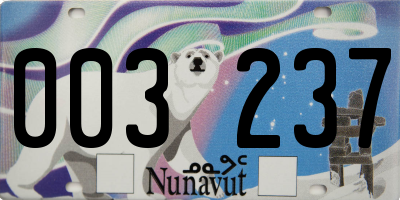 NU license plate 003237