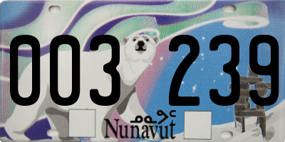 NU license plate 003239