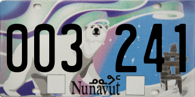 NU license plate 003241