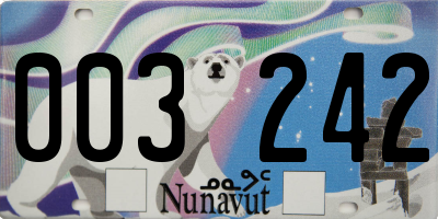 NU license plate 003242