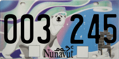 NU license plate 003245