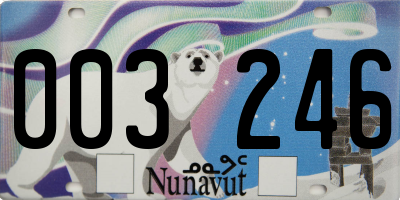 NU license plate 003246