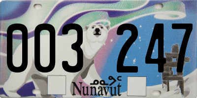 NU license plate 003247