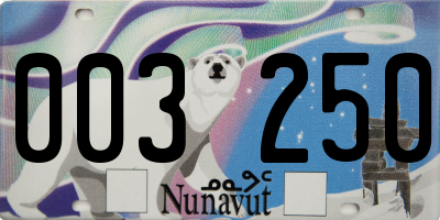 NU license plate 003250