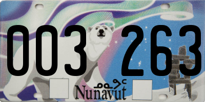 NU license plate 003263