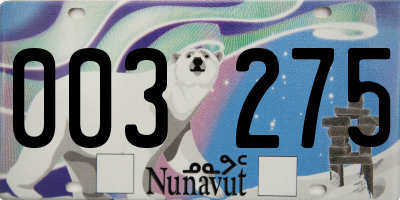 NU license plate 003275