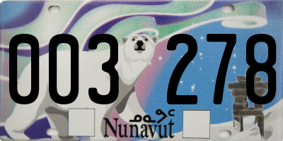 NU license plate 003278