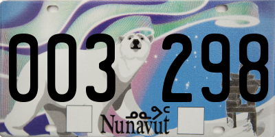 NU license plate 003298