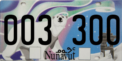 NU license plate 003300