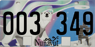 NU license plate 003349