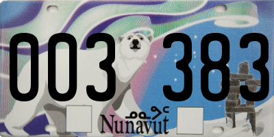 NU license plate 003383