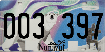 NU license plate 003397