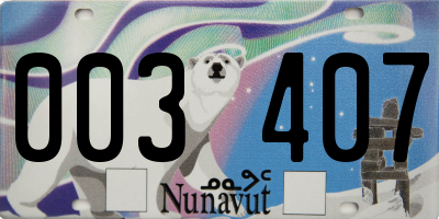 NU license plate 003407