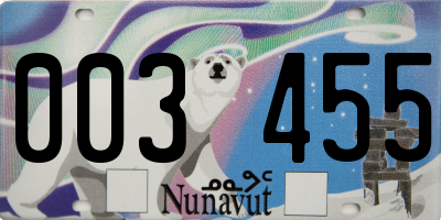 NU license plate 003455