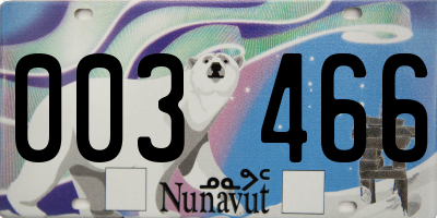 NU license plate 003466