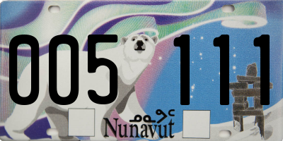 NU license plate 005111