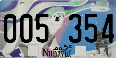 NU license plate 005354