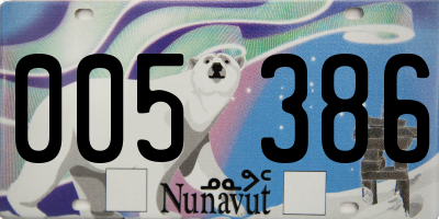 NU license plate 005386
