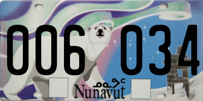 NU license plate 006034