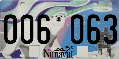 NU license plate 006063