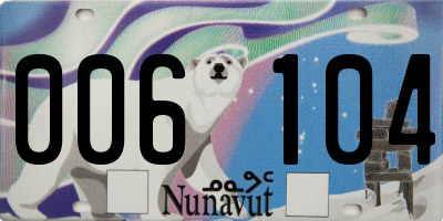 NU license plate 006104