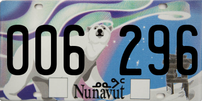 NU license plate 006296