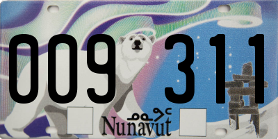 NU license plate 009311