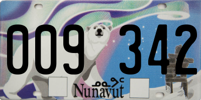 NU license plate 009342