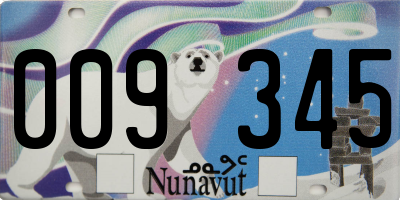 NU license plate 009345