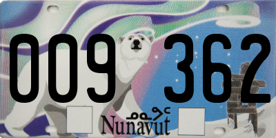 NU license plate 009362