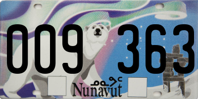 NU license plate 009363