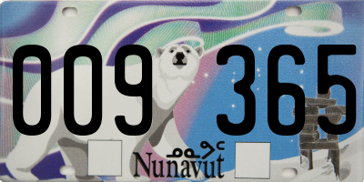 NU license plate 009365