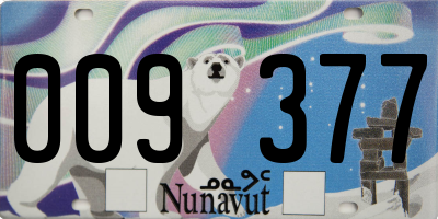 NU license plate 009377