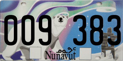 NU license plate 009383