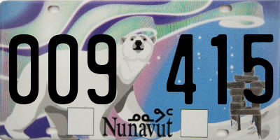 NU license plate 009415