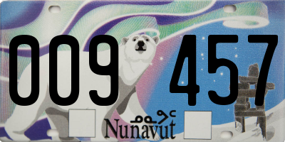 NU license plate 009457