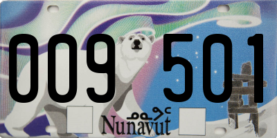 NU license plate 009501