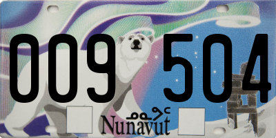 NU license plate 009504