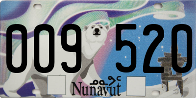 NU license plate 009520