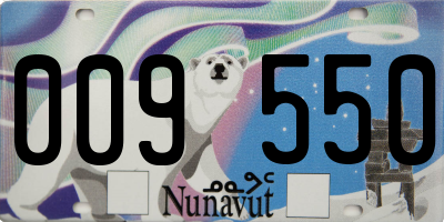 NU license plate 009550