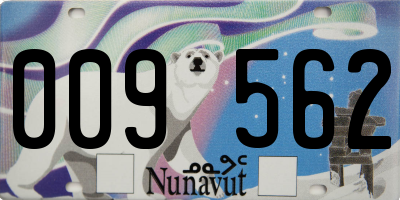 NU license plate 009562