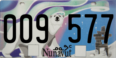 NU license plate 009577