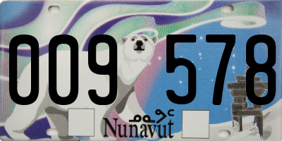 NU license plate 009578