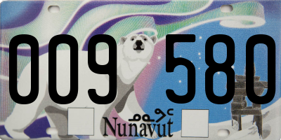 NU license plate 009580