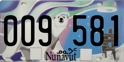 NU license plate 009581